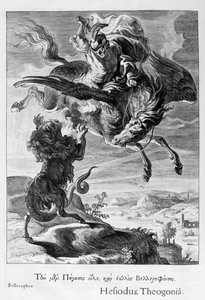 Bellerofonte combatte la Chimera, 1655 da Michel de Marolles