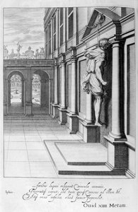 Ifis si impicca disperato perché non poteva conquistare Anassarete, 1655 da Michel de Marolles