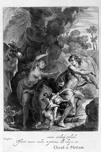 Orfeo, conducendo Euridice fuori dall