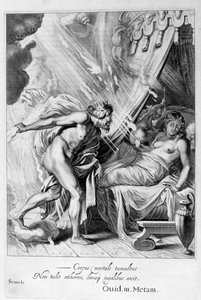 Semele è consumata dal fuoco di Giove, 1655 da Michel de Marolles