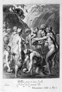 Le Danaidi condannate a riempire vasi forati con acqua, 1655