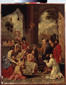 Il battesimo del centurione Cornelio da Michel des Gobelins Corneille