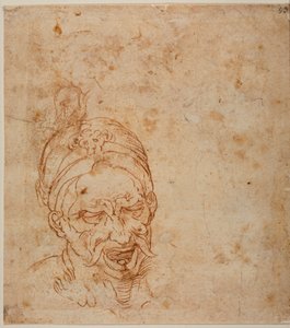Studio di testa orientale da Michelangelo (after) Buonarroti