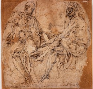 Studi di nudi da Michelangelo (after) Buonarroti