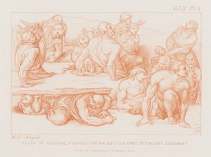 Studio di diverse figure per la parte inferiore del Giudizio Universale da Michelangelo (after) Buonarroti