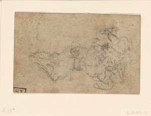 Michelangelo - Davide e Golia. Studi architettonici a righe, ca. 1550-1556, I, 32b