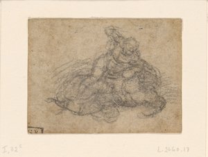 Michelangelo - Davide e Golia. Studi architettonici a righe, ca. 1550-1556, I, 32c