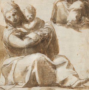 Madonna seduta con bambino da Michelangelo Anselmi