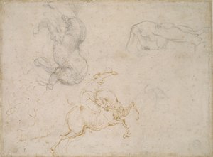Cavaliere in carica e altri studi da Michelangelo Buonarroti