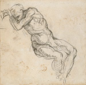 Un uomo nudo che dorme