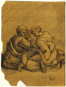Gruppo familiare: Ozia, re di Giuda, allattato dalla madre da Michelangelo Buonarroti