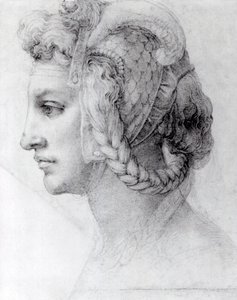 Testa ideale di una donna, c.1525-28 da Michelangelo Buonarroti