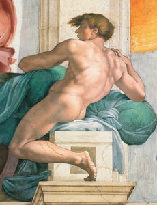 Ignudo soffitto della Cappella Sistina in Vaticano, 1508-1512 da Michelangelo Buonarroti