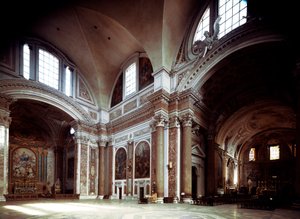 Veduta interna della chiesa di Santa Maria degli Angeli di Michelangelo Buonarroti