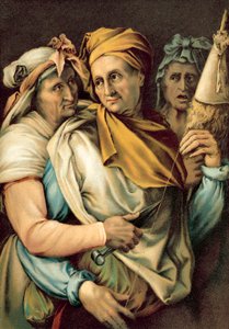 Le Parche (cromolitografia) da Michelangelo Buonarroti