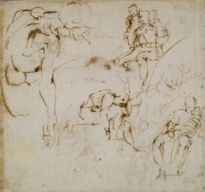 Pagina da un libro di schizzi da Michelangelo Buonarroti