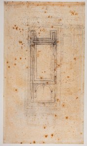 Progetto di finestra e studi per il ricetto della Laurenziana, XVI secolo da Michelangelo Buonarroti