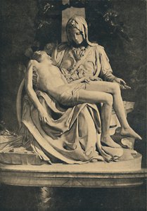 Roma - Basilica di San Pietro. Pietà di Michelangelo, 1910