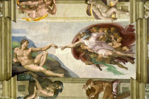 Soffitto della Cappella Sistina (1508-12): Creazione di Adamo
