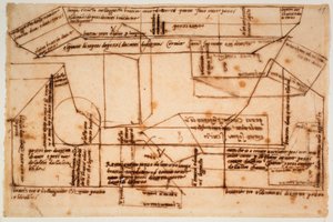 Schizzi di blocchi di marmo per la tomba di Giulio II da Michelangelo Buonarroti