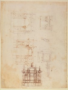 Studi per composizione architettonica in forma di arco trionfale, c.1516 da Michelangelo Buonarroti