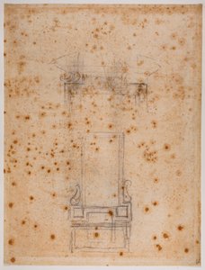 Studi di una finestra e una porta per il recessio Laurenziano da Michelangelo Buonarroti