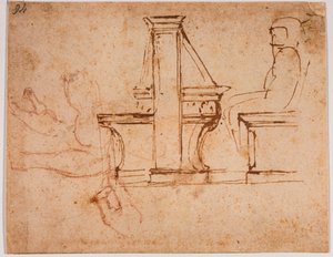 Studio per il soffitto della sala di lettura della Biblioteca Laurenziana da Michelangelo Buonarroti
