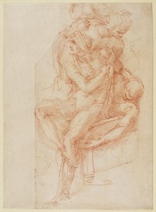 Studio di Lazzaro e due figure assistenti da Michelangelo Buonarroti