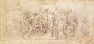 Studio di figure per una scena narrativa da Michelangelo Buonarroti