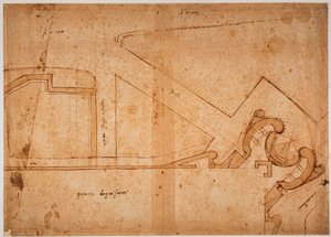 Studio di fortificazione della Porta del Prato di Tutti i Santi da Michelangelo Buonarroti
