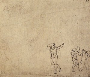 Studio di figure nude: disegno di Michelangelo da Michelangelo Buonarroti
