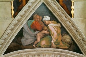 Gli antenati di Cristo: Ozias soffitto della Cappella Sistina in Vaticano, 1508-1512 da Michelangelo Buonarroti