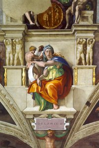 La Sibilla Delfica, soffitto della Cappella Sistina in Vaticano, 1508-1512
