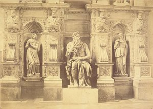 Tomba di Papa Giulio II (1453-1513) dettaglio di Mosè affiancato da Lia e Rachele da Michelangelo Buonarroti