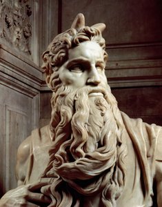 Tomba di Papa Giulio II (dettaglio) della testa di Mosè
