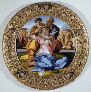 Tondo Doni: La Sacra Famiglia con San Giovanni Battista bambino