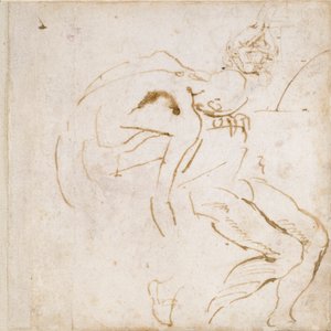 Due studi parziali di figure, c1490-1560 da Michelangelo Buonarroti