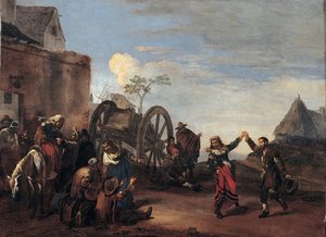 Bambocciata, Prima terza del XVII sec. da Michelangelo Cerquozzi