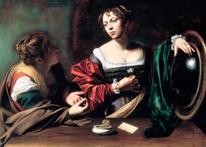 Marta e Maria Maddalena, c. 1598 da Michelangelo Merisi Caravaggio