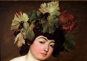 Bacco. Dettaglio da Michelangelo Merisi da Caravaggio