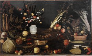 Natura morta con fiori e frutti da Michelangelo Merisi da Caravaggio