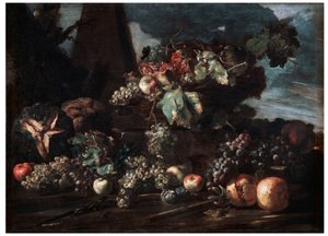 Natura morta con uva da Michelangelo Pace del Campidoglio