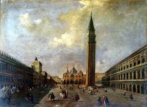 Piazza San Marco con il Campanile da Michele (attr. to) Marieschi
