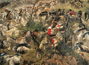 La battaglia di Dogali (dettaglio) da Michele Cammarano