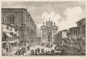 Vedute di Venezia: Campo S. Rocco da Michele Marieschi