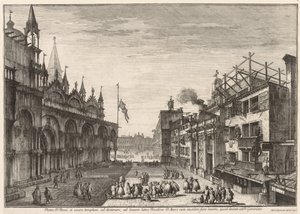 Vedute di Venezia: Piazzetta S. Basso da Michele Marieschi