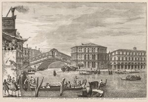 Vedute di Venezia: Il Ponte e il Mercato di Rialto