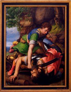 Davide e Golia - Dipinto di Michiel Coxcie