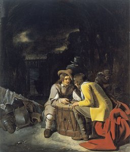 Soldati che giocano a dadi
