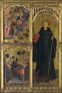 San Gil con Cristo trionfante su Satana e la missione degli apostoli da Miguel Alcaniz